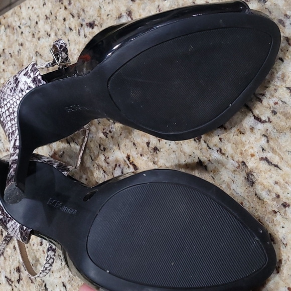 BCBG Patent/Snake Peep-Toe Heels - Picture 3 of 3